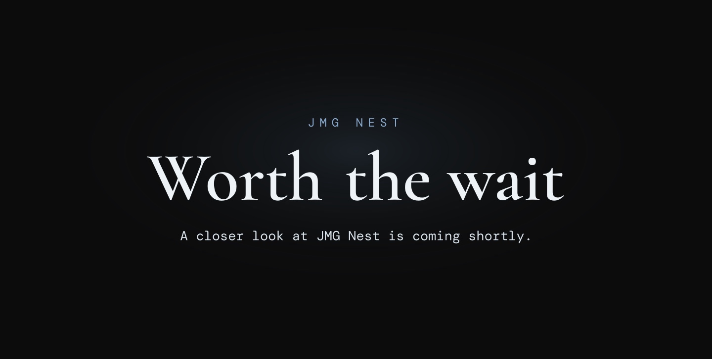 JMG Nest — website screen